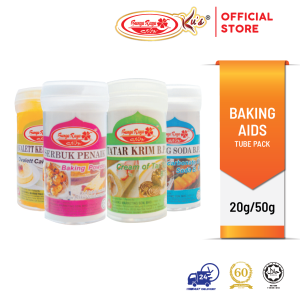 Serbuk Penaik/Tepung Soda/Tatar Krim/Ovalet Kek Penstabil 30g - 50g (Bunga Raya Ku's)