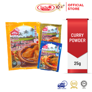 Serbuk Kari Ayam & Daging/Ikan/Kurma  Curry Powder 25g (Bunga Raya Kampungku)