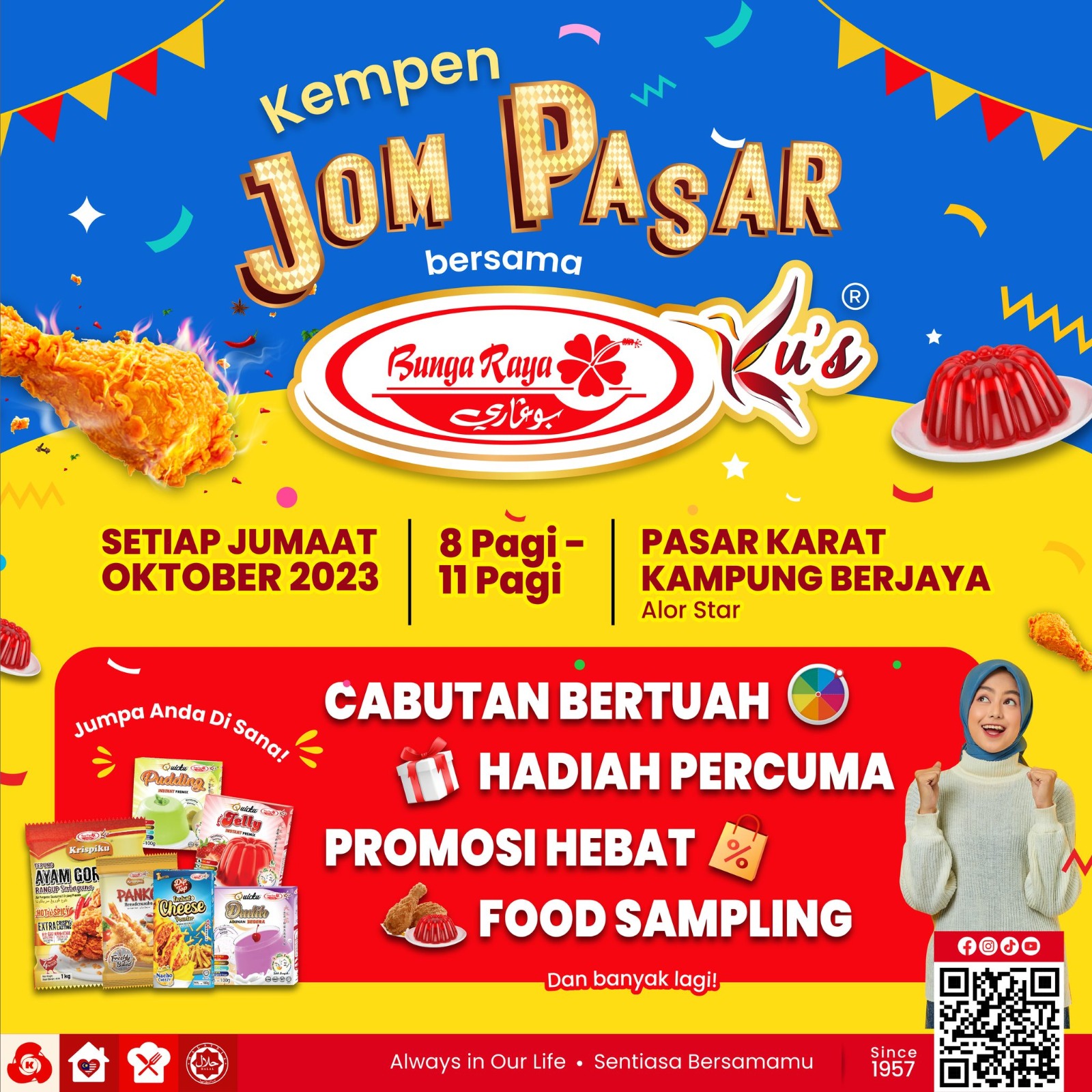 this image contains details about jom pasar campaign, date, time and place will be held the campaign