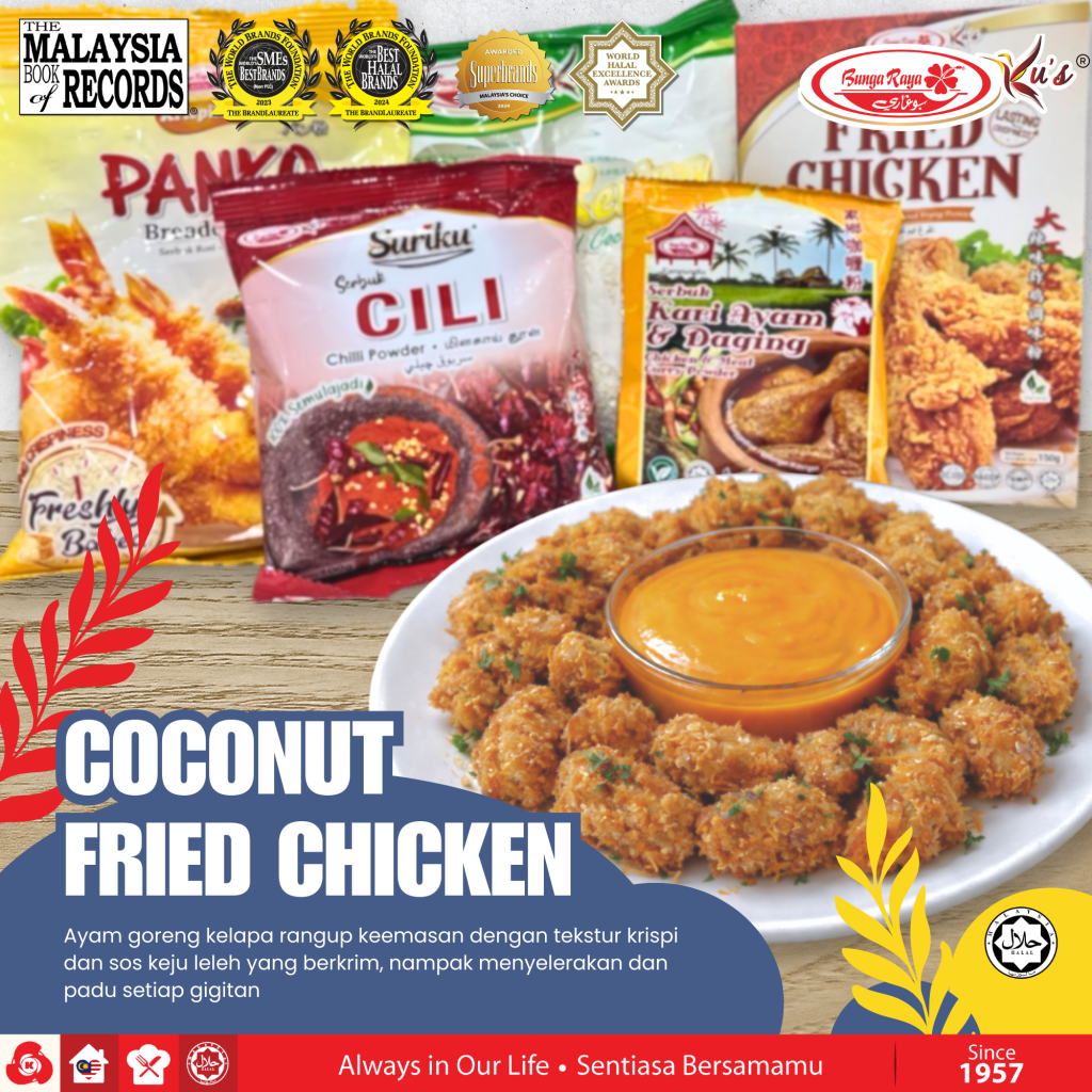 Coconut Fried Chicken - Baking & Cooking Made Easy with BUNGA RAYA KU'S ...